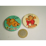 Botones Vintage De Garfield 80's 2 Piezas   Set 16