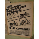 Publicidad Moto Kawasaki Z 750 - Z 440 Ltd - Kl 250 Año 1981