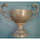 Retro Vintage Antiguo Pequeño Copa Trofeo De Bronce