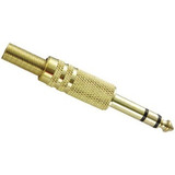 10 X Plug P10 Stereo Gold / Kit Com 10 Peças