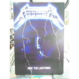 Metallica Ride The Lightning Lindo Quadro Artesanal Madeira
