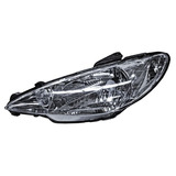 Par De Faros Peugeot 206 2001-2002-2003-2004-2005 Liso Un As