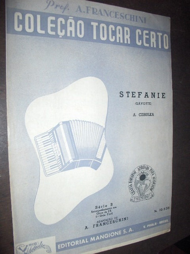 Partitura Stefanie Para Acordeon 1945