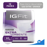 Igfit Ropa Interior Talle Extra Grande X 12 Packs De 8u