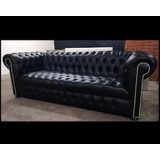 Sillón Chesterfield 3 Cuerpos Cuerina Talampaya 200x95