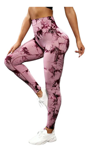 Leggins, Calzas Deportivas Tie-dye Push Up