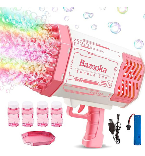 Bazooka Bubble Machine Con 69 Agujeros De Burbujas Y Luz