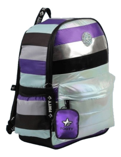 Mochila Espalda Puffer Footy Con Monedero 18 