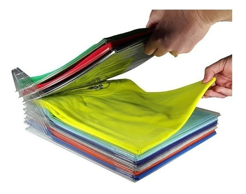 Pack Organizador De Remeras X 10 Unidades Plastico Apilable 