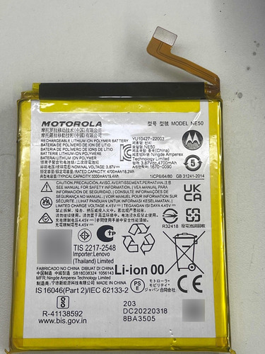 Flex Bateria Moto G52 Motorola Xt2221-2 Original