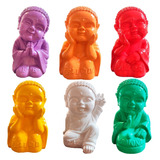 Imagen 21 Cms. Yeso Buda Bebe Colores - Llama Sagrada