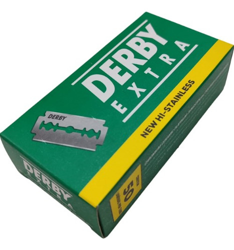 Cartela Lâmina De Barbear Derby Verde C/50un Inteiras C 835