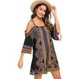 Vestido Geométrico Tribal Kimono Mujer