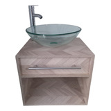 Mueble De Baño Flotante Para Lavabo De Sobreponer 