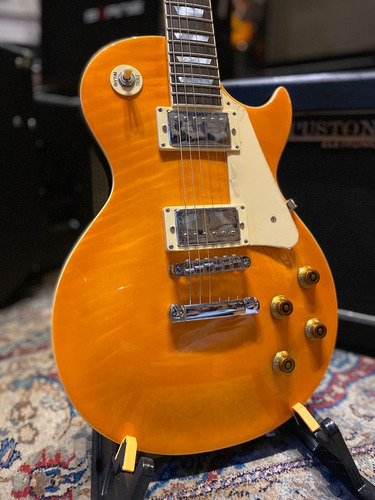 Guitarra Tagima Les Paul Tlp Flamed Transparent Amber -usada