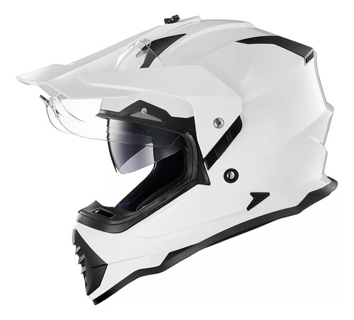 Casco Integral Ilm Ws902 Doble Propósito Blanco