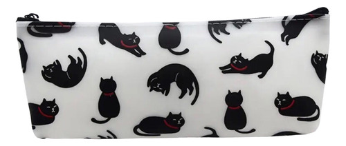 Estuche Para Lápices Diseño Gatito Kawaii De Silicona