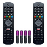 Kit 2 Controle Remoto Compatível Tv Philips Smart 43pfg510