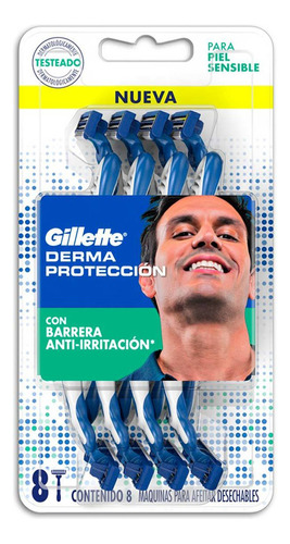 Rastrillo Gillette Anti Irritación 8 Piezas