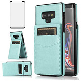 Funda Cartera Para Samsung Galaxy Note 9 Verde Piel Sintetic