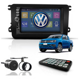 Kit Central Multimídia Mp5 2 Din Espelha Dvd Câm Amarok G7