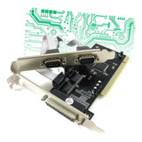 Placa Controladora Kanji Pci A 2 Puertos Serie Y 1 Paralelo