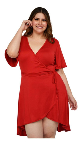 Vestido Strech Roman Fashion/tallas Extras, 4211 (rojo)