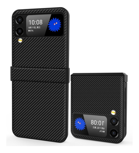 Funda Slim Antigolpes Carbono Para Samsung Z Flip 3