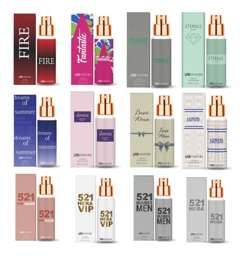 Kit 30 Perfumes 15ml Varias Fragrância Original Lpz Revenda