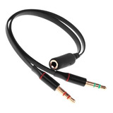 Divisor Auxiliar De Audio Y Micrófono A Doble Jack 3.5mm Pc