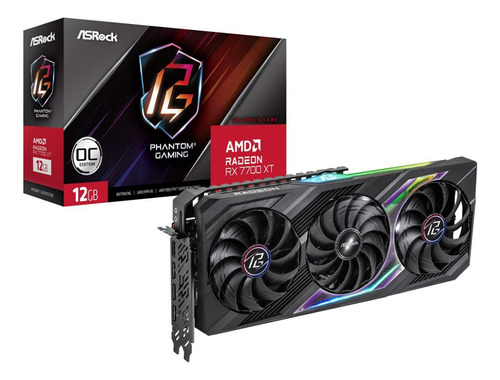 Tarjeta De Video Asrock Phantom Gaming Rx 7700 Xt 12gb Oc