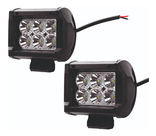 Remate! 2 Exploradoras 6led Cuadradas 7000 Lumens 12-24v