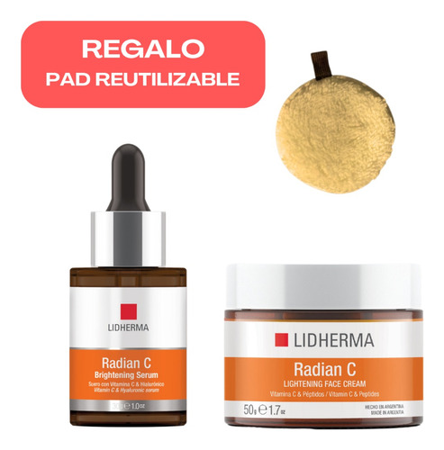 Lidherma Kit Radian C Crema Facial Vitamina C + Serum 30g