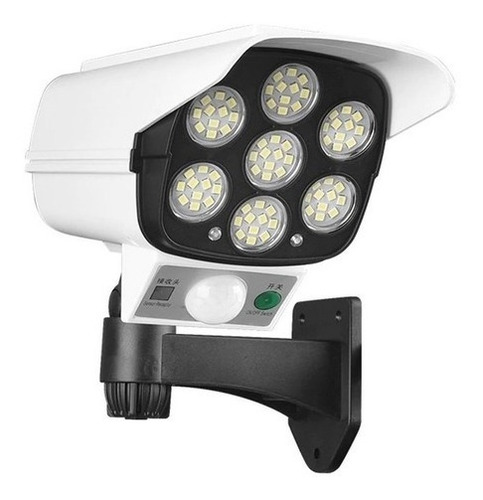 Camara  Seguridad Falsa Foco Led Solar Sensor Movimiento Luz