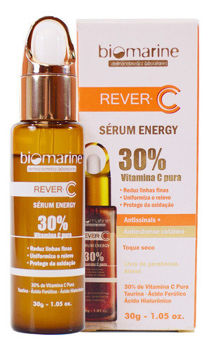 Rever C Sérum Energy 30% Vitamina C Pura 30g Biomarine