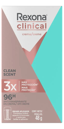 Pack 3u Desodorante Rexona Clinical Clean Fresh 48g