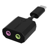 Adaptador Usb C A Jack Sabrent Usb-c Windows Y Mac Negro