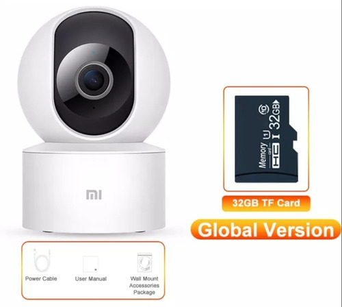 Câmera Segurança Xiaomi Mi Home Securit 360° 1080p + Sd 32gb