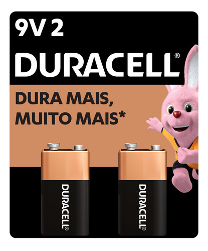 Bateria 9v Duracell Com 2 Unidades