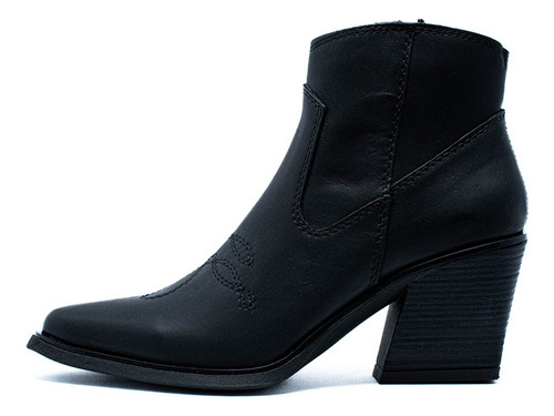 Bota Mujer Savage  Mesta-202, Texana Con Costuras