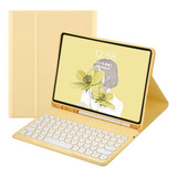 Funda C/teclado Henghui Para iPad 2021 9g/8g/7g 10.2 Yellow