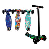 Monopatin Patineta Scooter Niños Ruedas Con Luces Diseño 