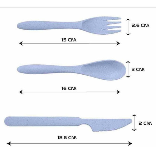 Cubiertos Ecologicos Cuchara Cuchillo Tenedor