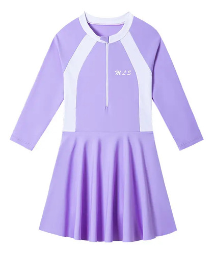 Trajes Baño Lulu Niñas Manga Larga Spa Estudiante Entrena | MercadoLibre