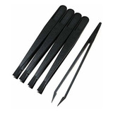 Pinzas Antiestáticas Plástico Negro 5pcs