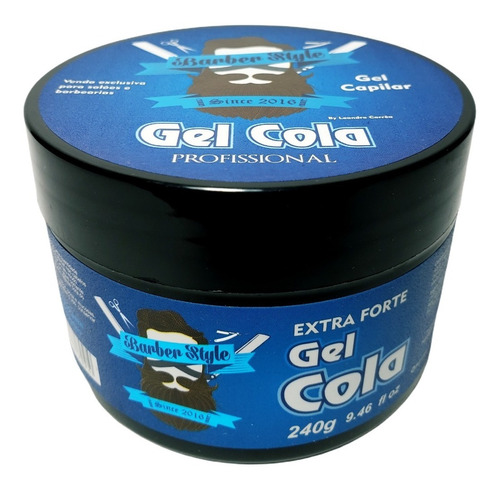 Gel Cola Barber Style 240g Cx C/ 20 Unidades, Cada R$ 4,20