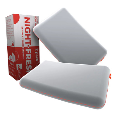 Almohada Memory Foam 2pack Estandar Tela Extra Fresca Atlas Gris | Envío gratis