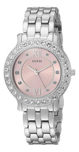 Guess Pulsera De Plata Para Mujer, Tono Plateado/rosa/tono