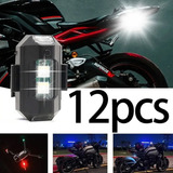 12 Pzs Mini Motocicleta Drone Luz Estroboscópica 7 Colores