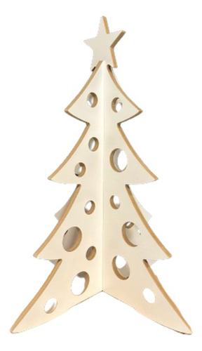 Arbol De Navidad Paz Madera Melamina 60 Cm De Alto Encastre